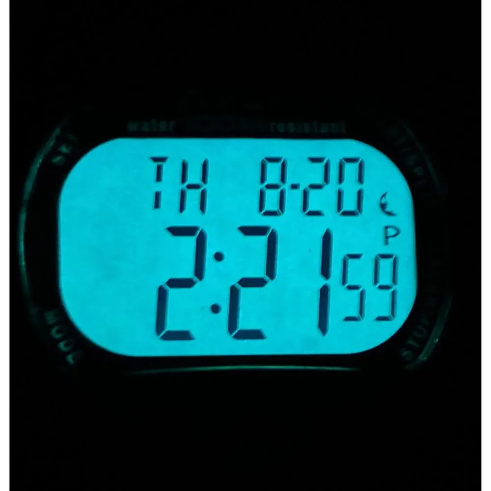 Timex Expedition T48042 Green Digital Watch Men's 100M Indiglo 39mm Excellent